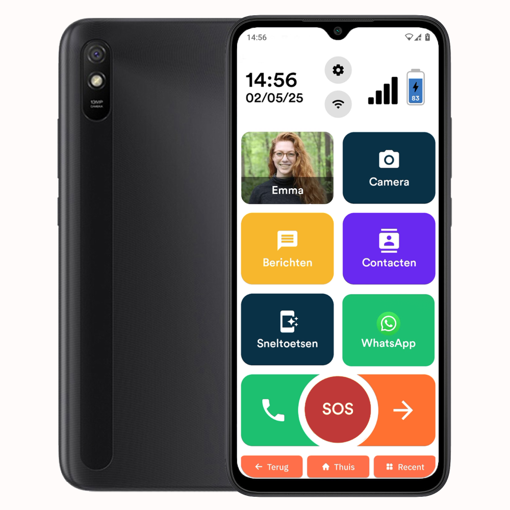 Senifone S1 senioren telefoon met WhatsApp en apps